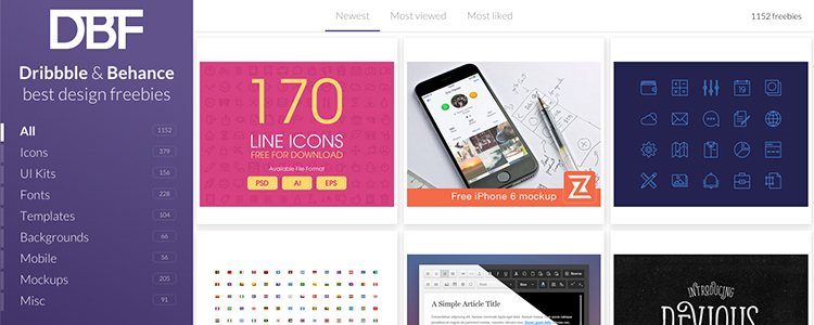 The best design freebies from Dribbble and Behance, all in one spot.