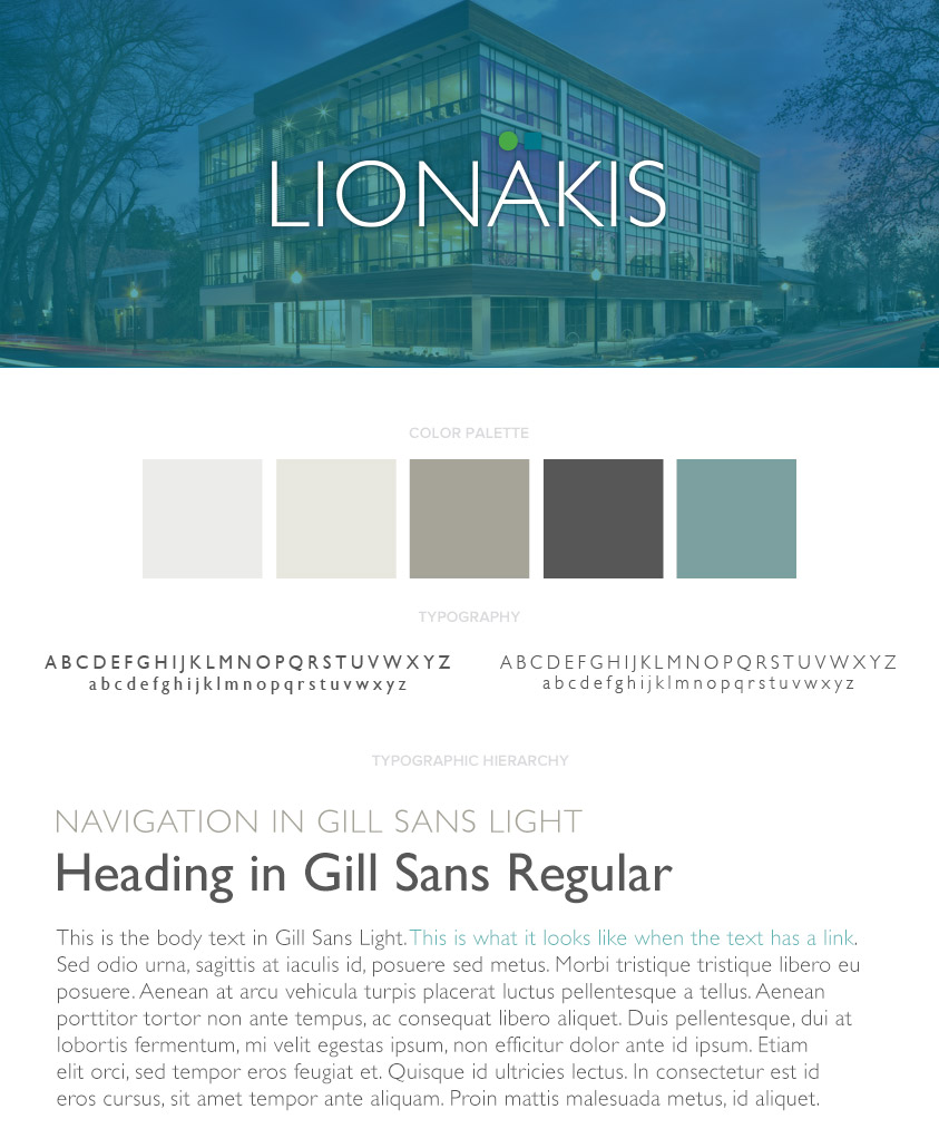 Lionakis Web Branding Guide #three29