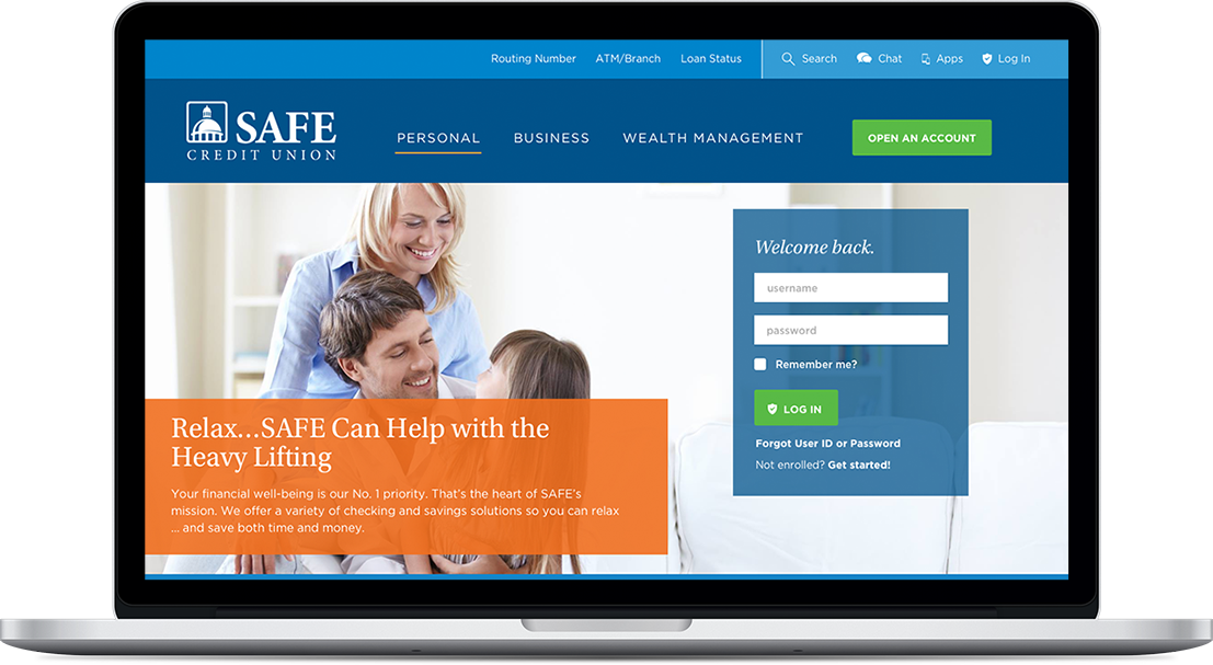 SAFE Credit Union Website | Three29