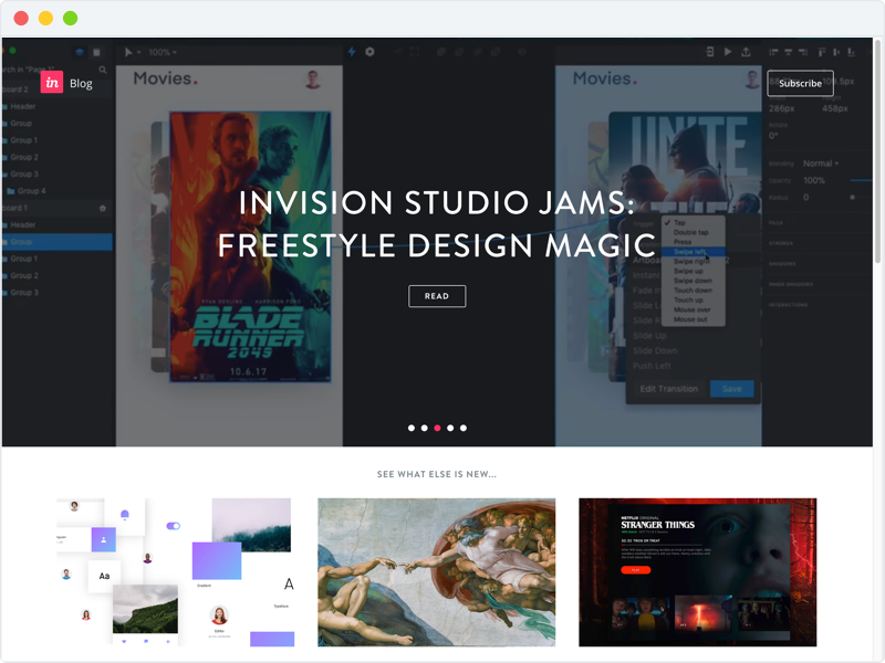 Invision UX/UI Design Inspiration 