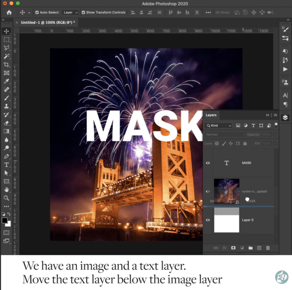2 Ways Mask with Text in Photoshop - From Beginner to Advanced Levels ...