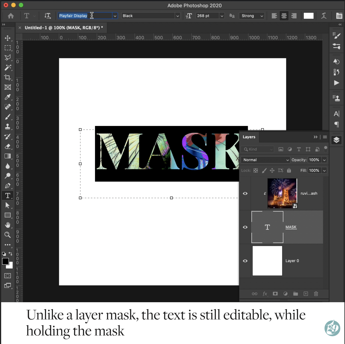 Text mask